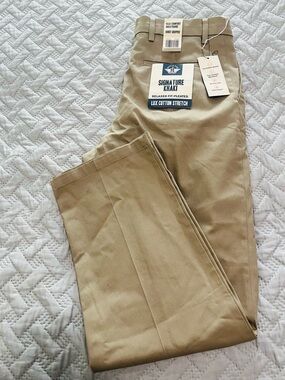 Signature Lux Cotton Stretch Men's Khaki Pants